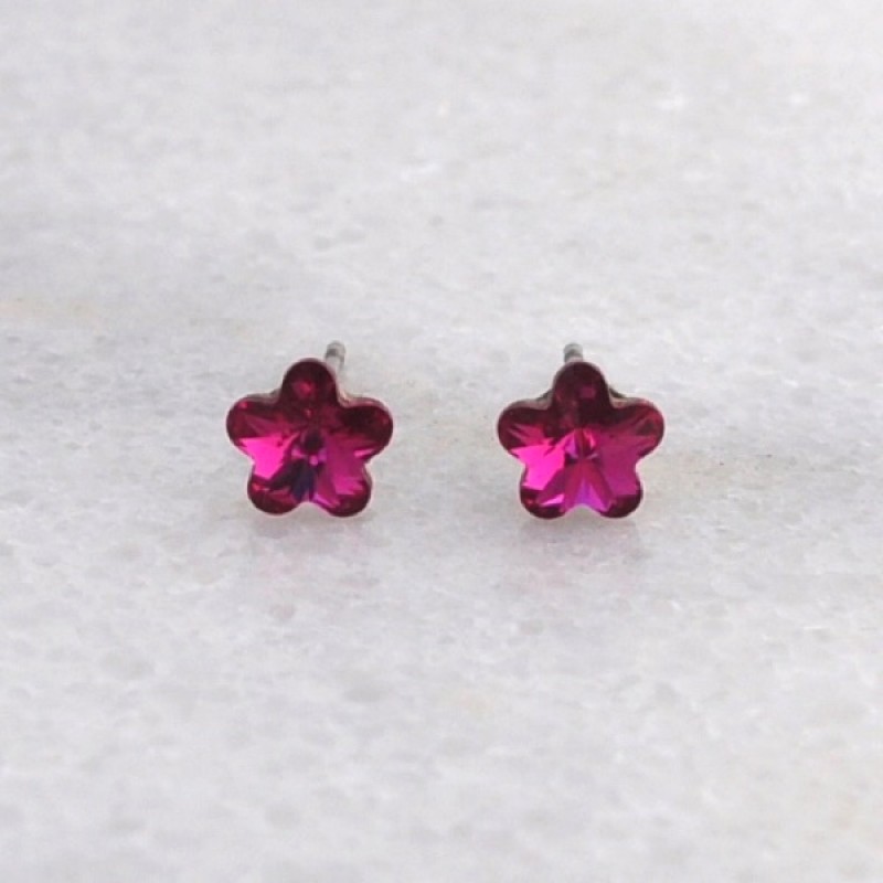 Swarovski Element  Flower Stud Earrings - Item #40648 - 10mm