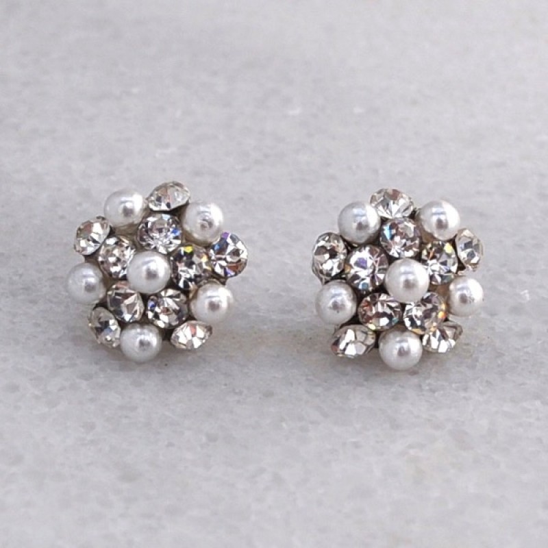 Austrian Crystal Gumdrop Earrings - Item #EP0024 - 1/2 in.